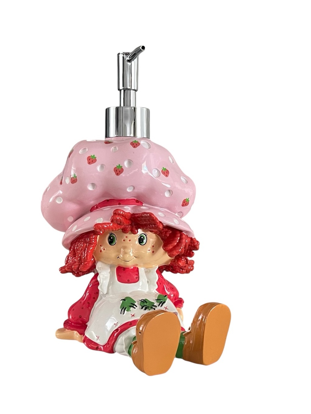 🆕 Strawberry Shortcake Doll 3D Resin Soap Dispenser 8.5” - Pink